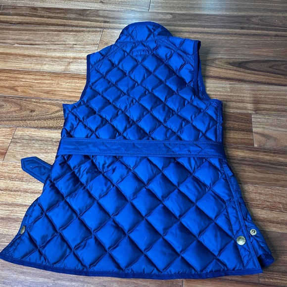Polo Ralph Lauren Quilted Down Filled Vest Puffer Belted Blue Size S/P - Picture 6 of 10